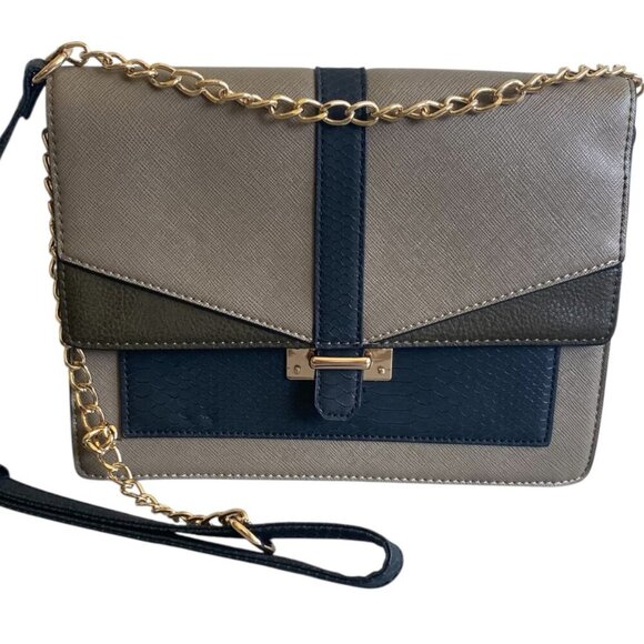 Call It Spring Sage Green Black Structured Shoulder Bag​ - Picture 3 of 14